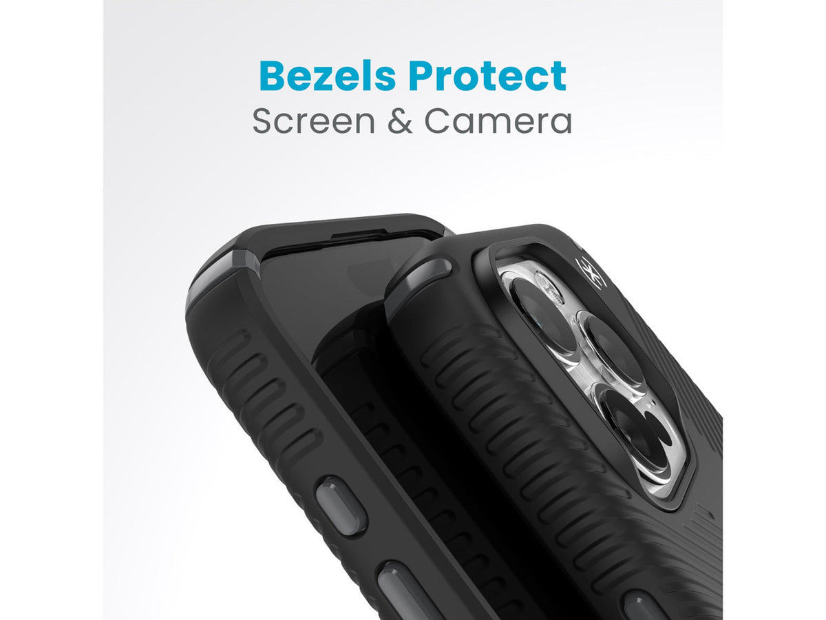 Speck iPhone 15 Pro Presidio2 Grip, Black/Slate Grey