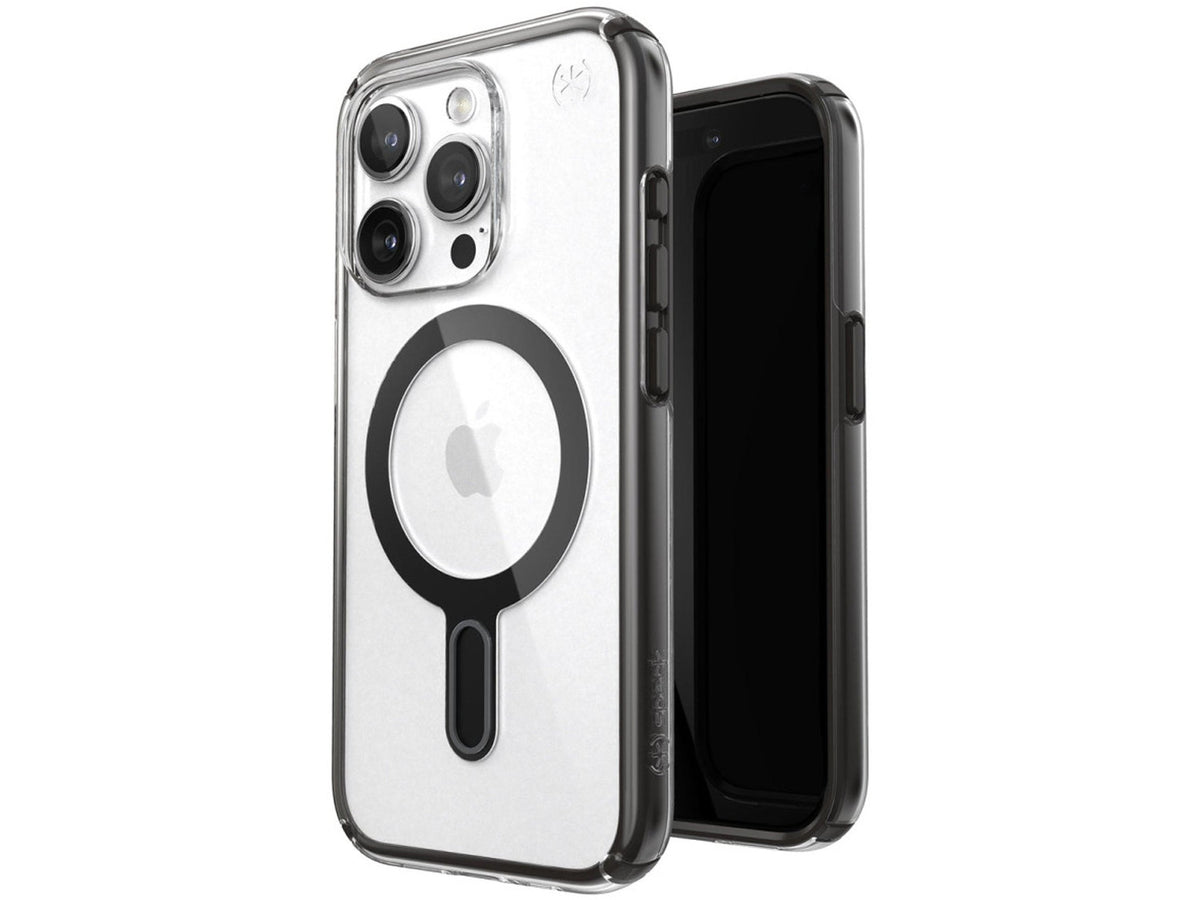 Speck Presidio Perfect-Clear MagSafe With Click&Lock iPhone 15 Pro, Clear/Black
