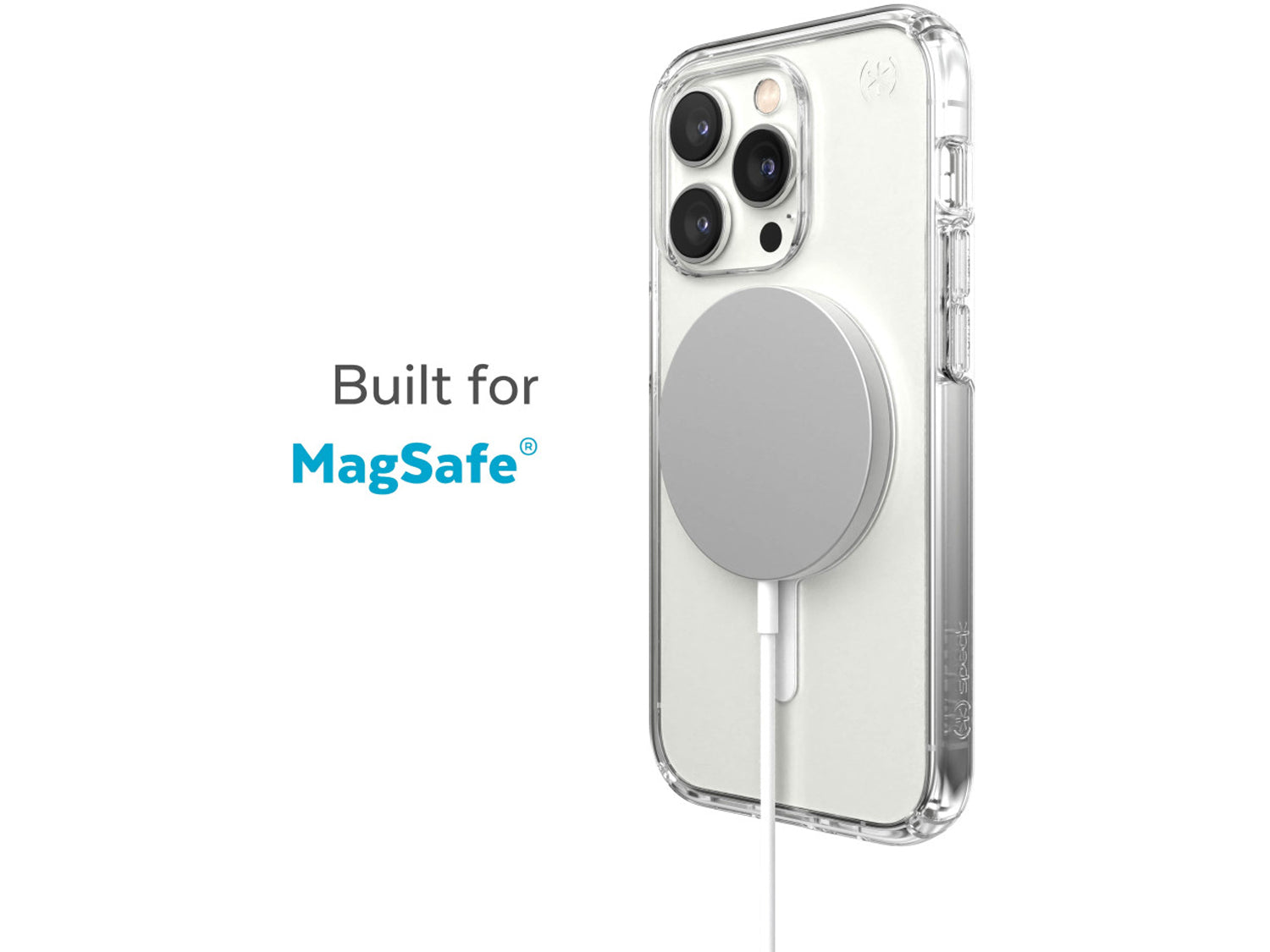Speck iPhone 14 Pro, Presidio Perfect-Clear MagSafe, Clear/Clear
