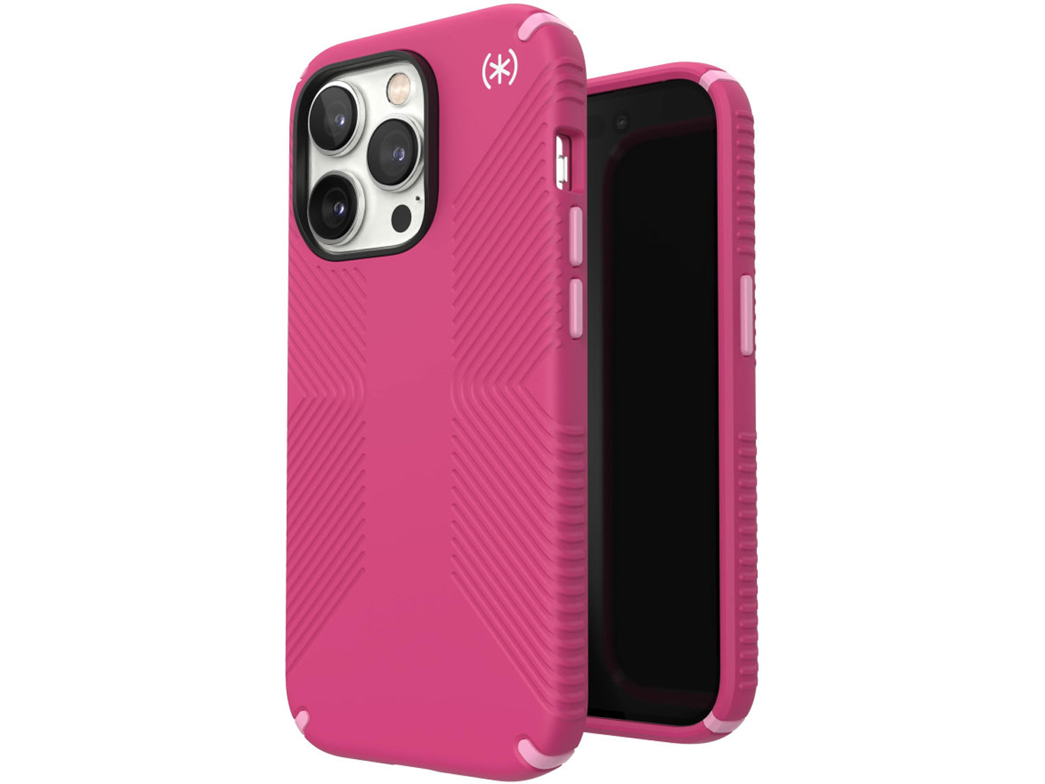 Speck iPhone 14 Pro Presidio 2 Grip, Digital Pink/Blossom Pink/White