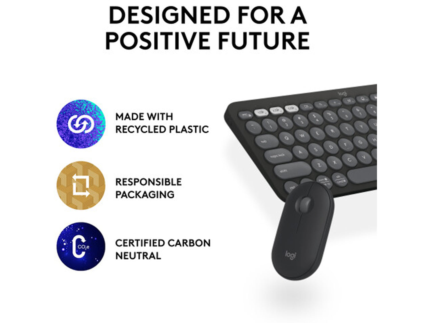 Logitech Pebble 2 Combo for Mac - Tonal Graphite US