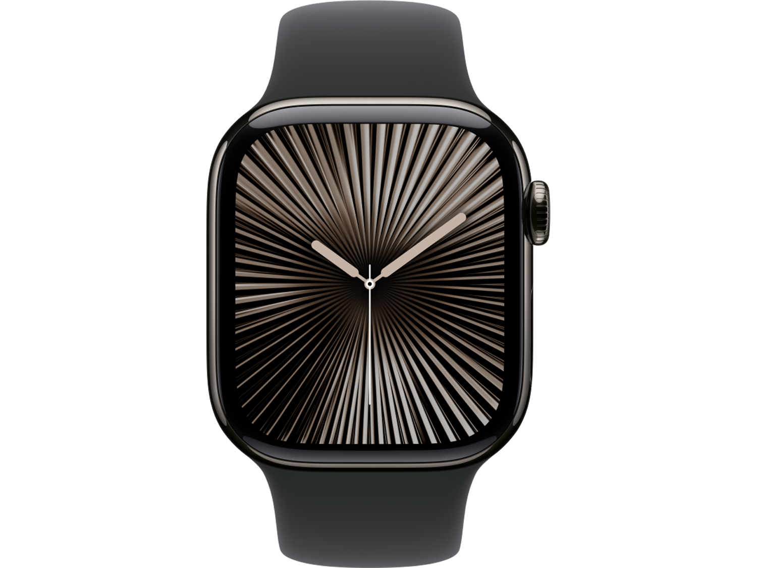 Apple Watch Series 10 GPS + Cellular 42mm Slate Titanium Case with Black Sport Band - M/L