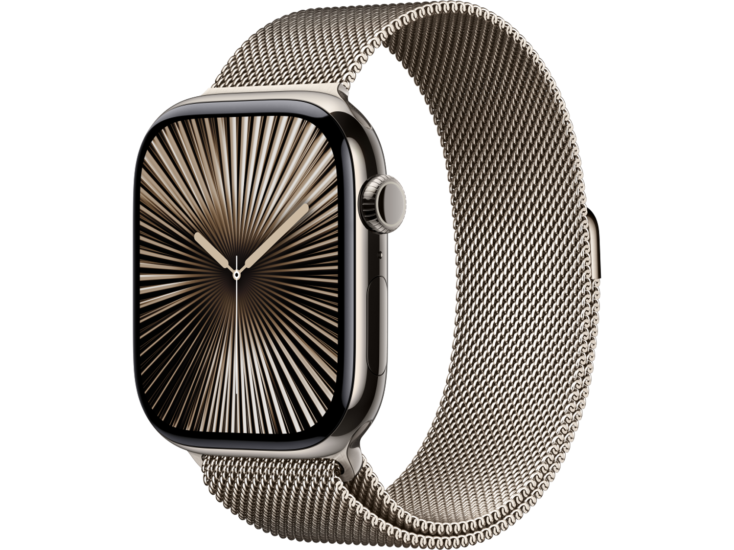 Apple Watch Series 10 GPS + Cellular 46mm Natural Titanium Case with Natural Milanese Loop - M/L