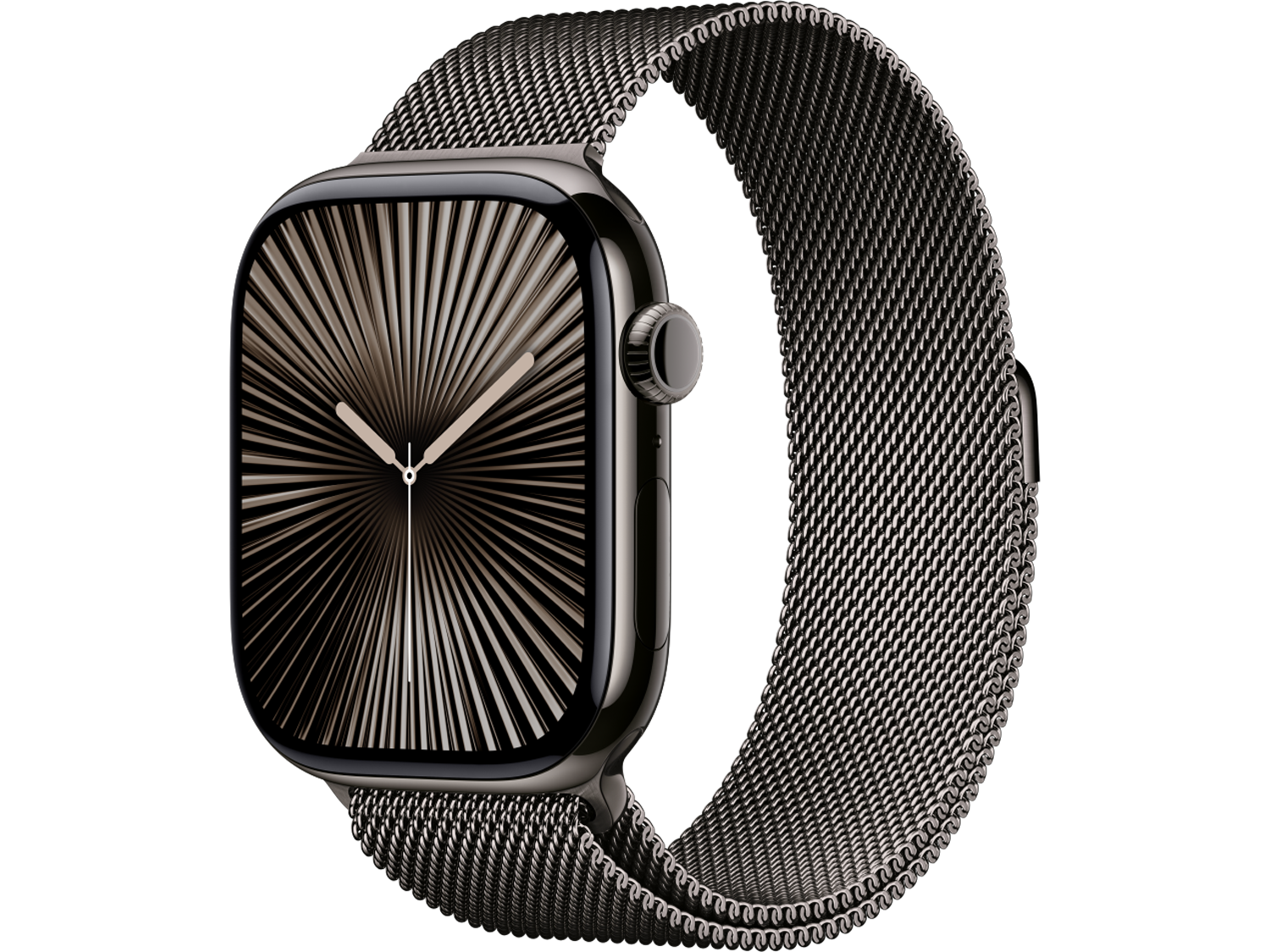 Apple Watch Series 10 GPS + Cellular 46mm Slate Titanium Case with Slate Milanese Loop - S/M