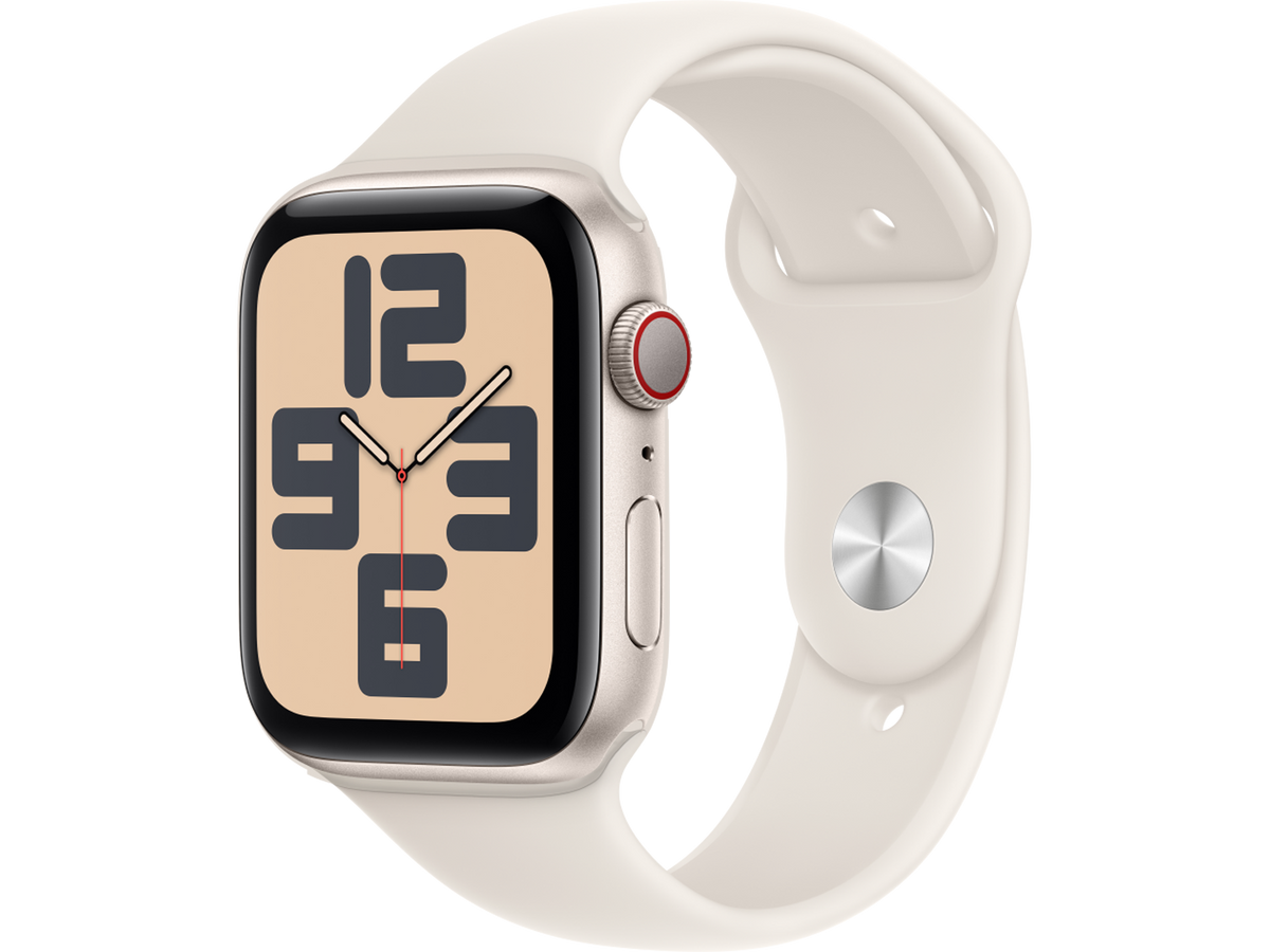 Apple Watch SE 2 GPS + Cellular 44mm Starlight Aluminium Case with Starlight Sport Band - M/L
