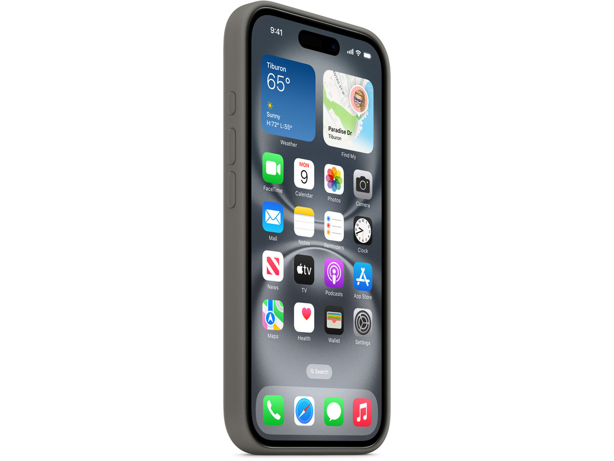Apple iPhone 16 Silicone Case with MagSafe - Stone Gray