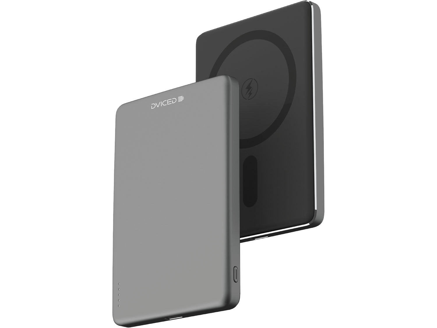 Dviced Magsafe power bank ultra thin 5000mAh, Black/Grey