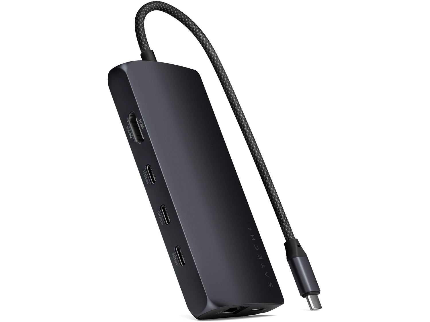 Satechi USB-C многопортов адаптер 8K с Ethernet V3 - Midnight