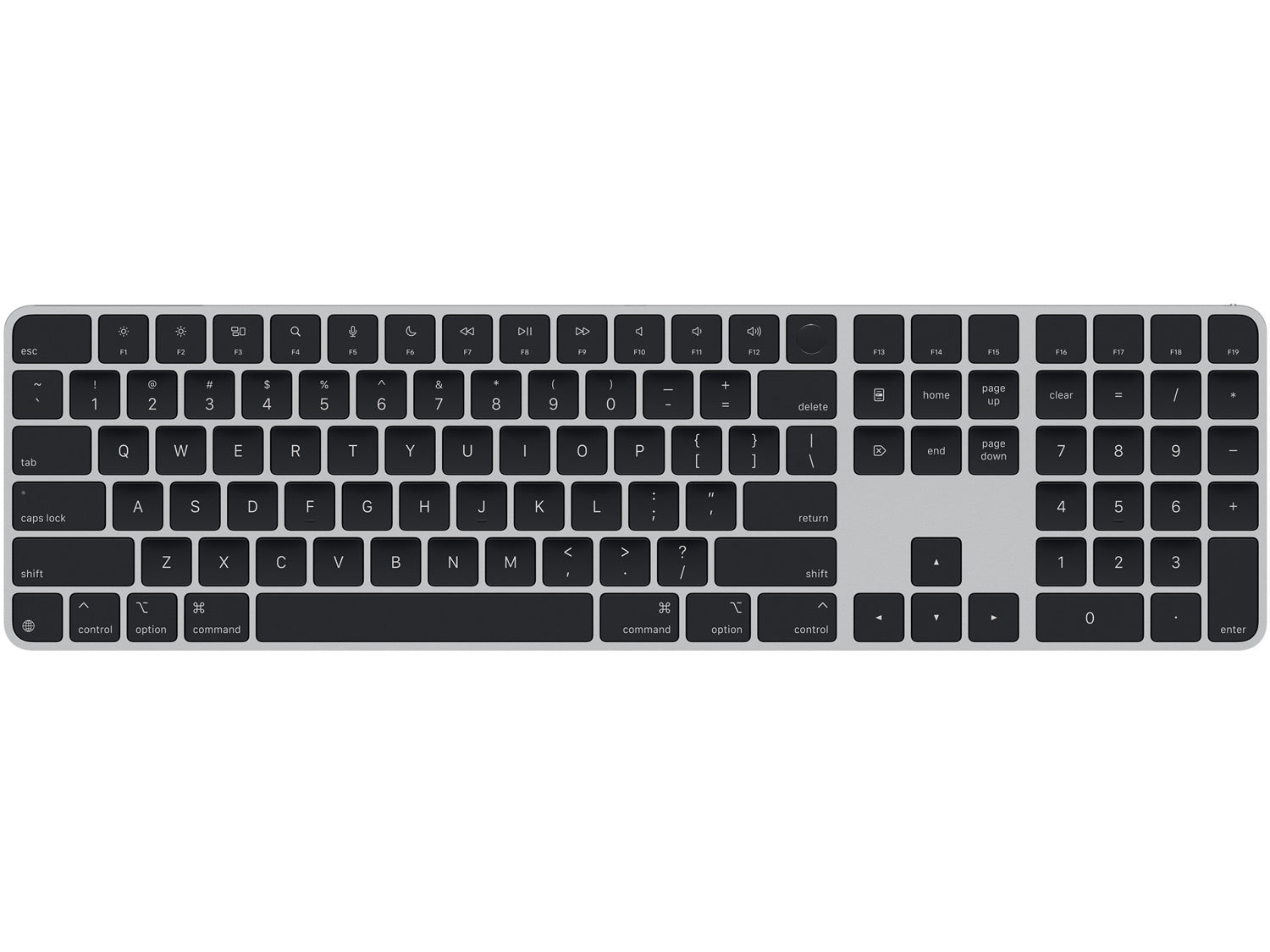 Apple Magic Keyboard with Touch ID and Numeric Keypad for Mac models with Apple silicon (USB-C) - US English - Black Keys