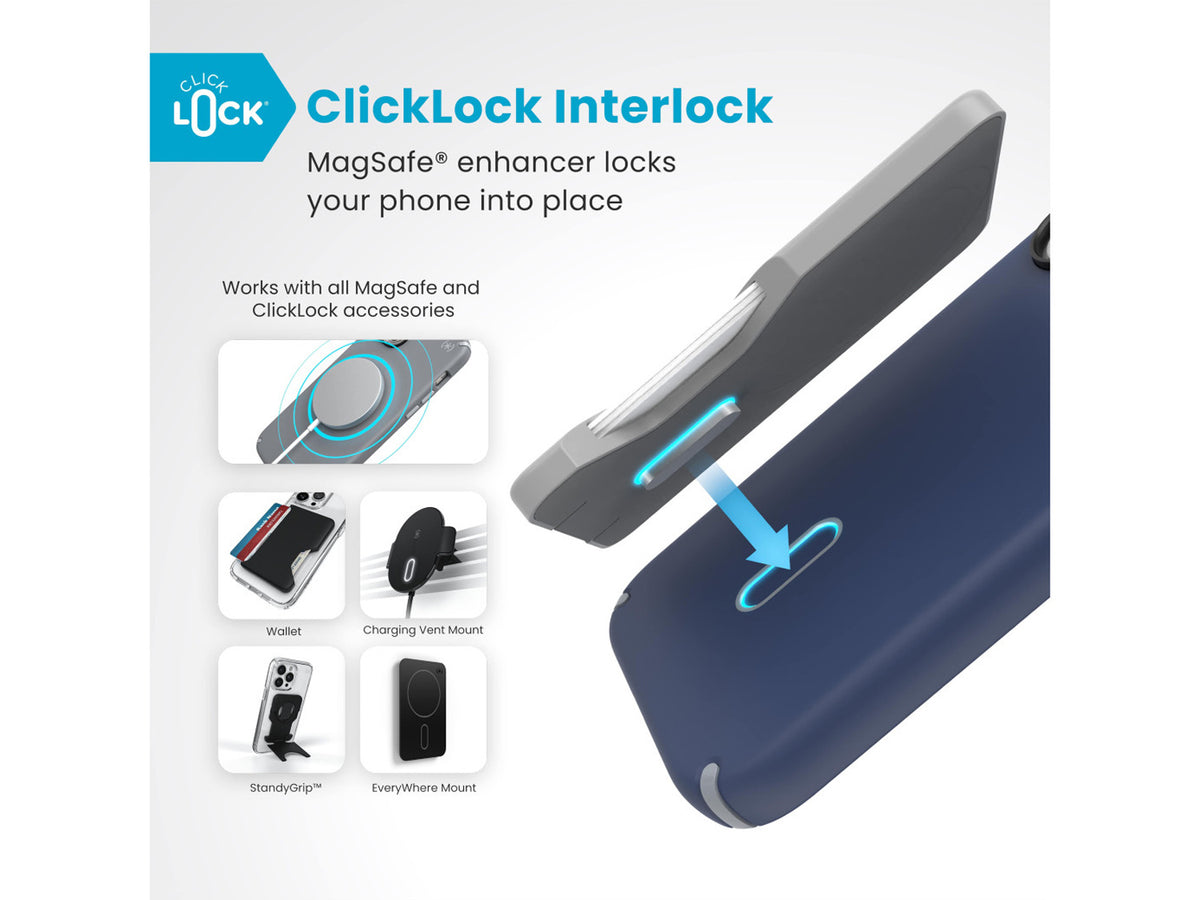 Speck Presidio2 Pro, за iPhone 16, MagSafe + ClickLock, Coastal Blue