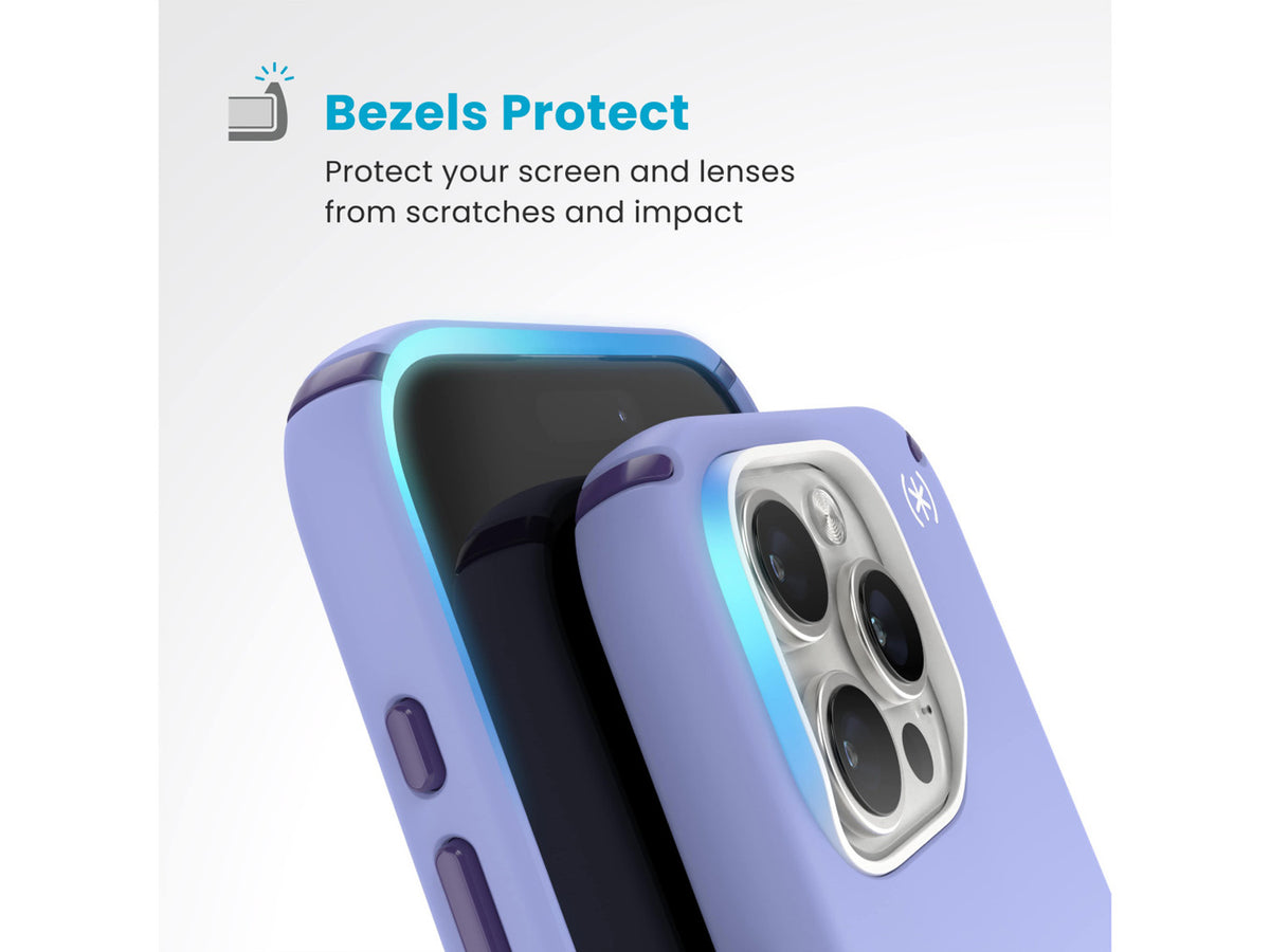 Speck Presidio2 Pro, за iPhone 16 Pro, MagSafe + ClickLock, Future Lavender/Cassis Purple
