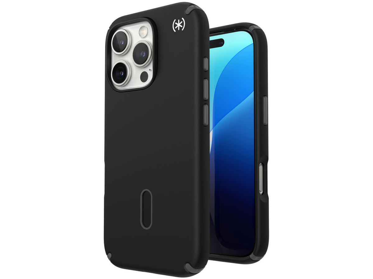 Speck Presidio2 Pro, за iPhone 16 Pro, MagSafe + ClickLock, Black/Slate Grey