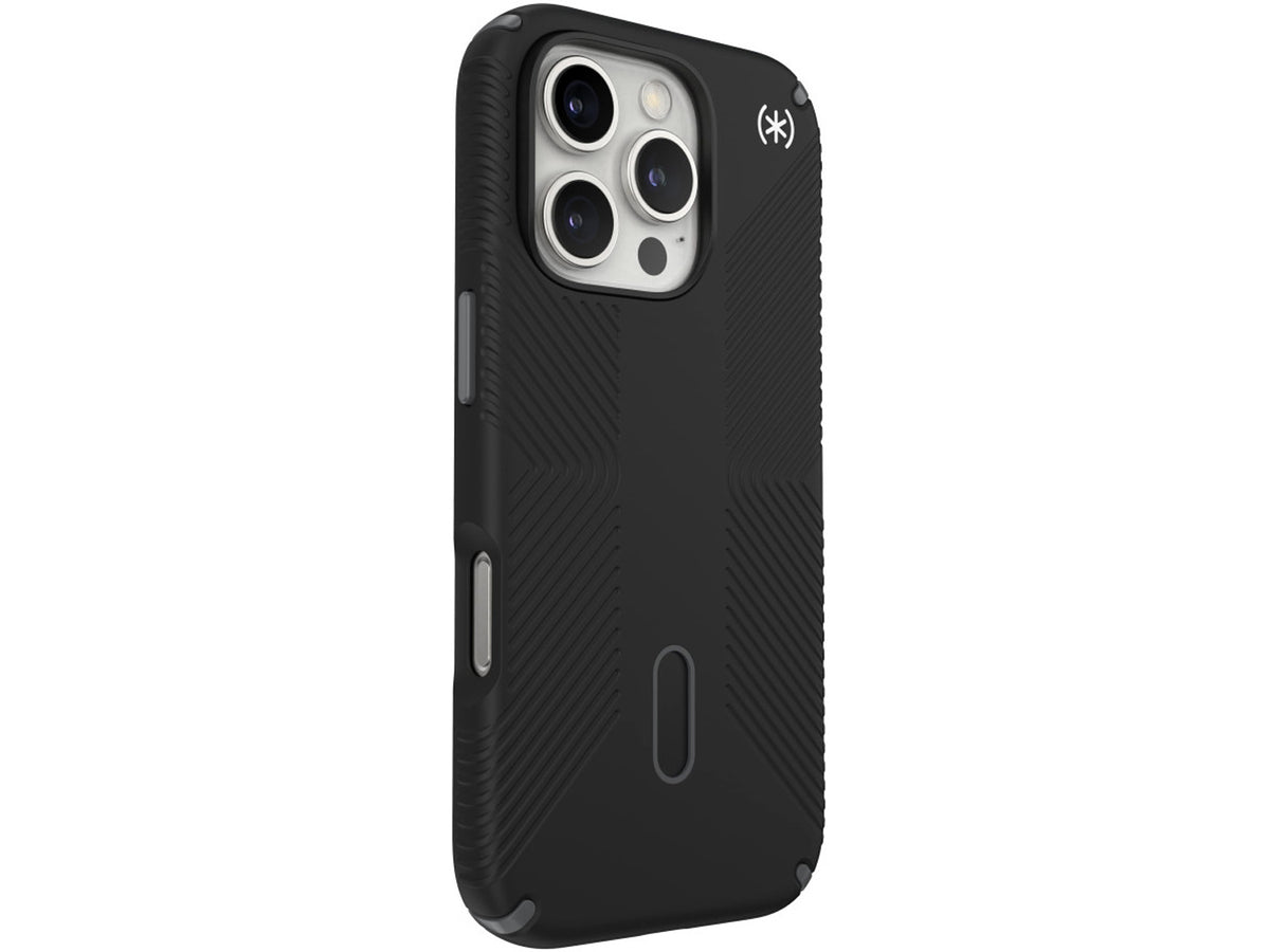 Speck Presidio2 Grip, за iPhone 16 Pro Max, MagSafe + ClickLock, Black - Slate Grey