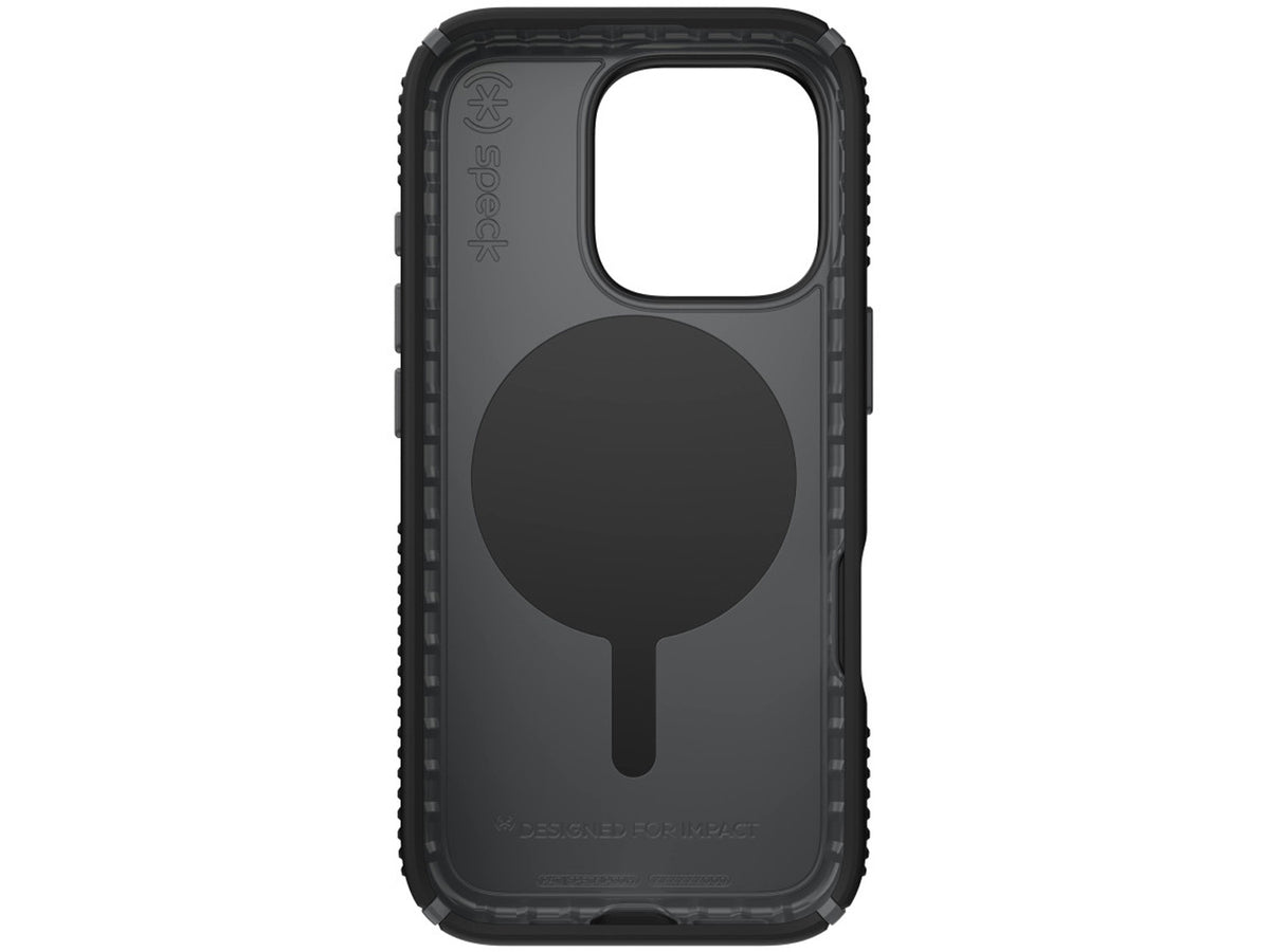 Speck Presidio2 Grip, за iPhone 16 Pro Max, MagSafe + ClickLock, Black - Slate Grey
