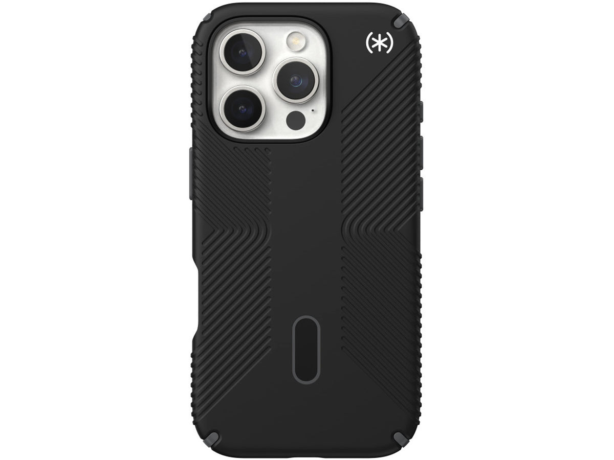 Speck Presidio2 Grip, за iPhone 16 Pro Max, MagSafe + ClickLock, Black - Slate Grey