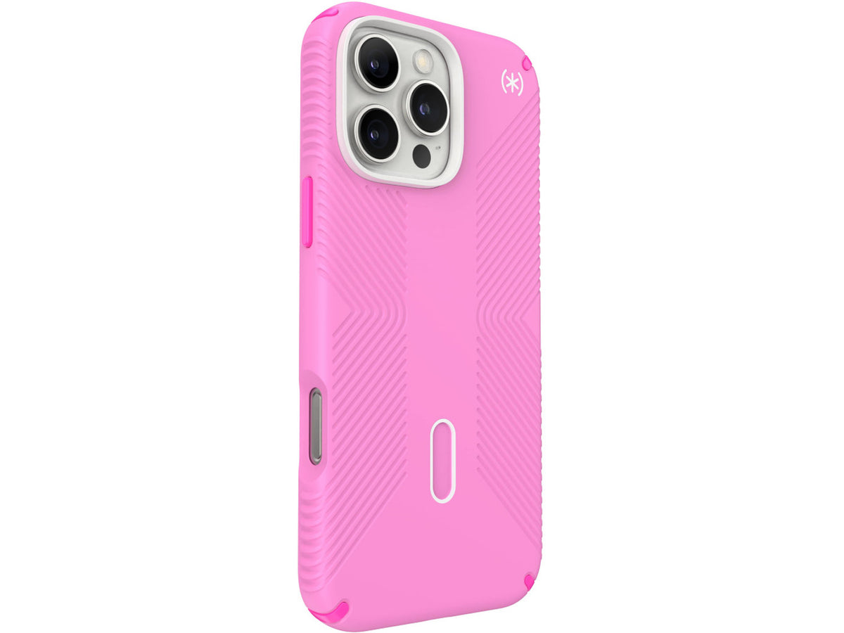 Speck Presidio2 Grip, за iPhone 16 Pro Max, MagSafe + ClickLock, Shocking Pink