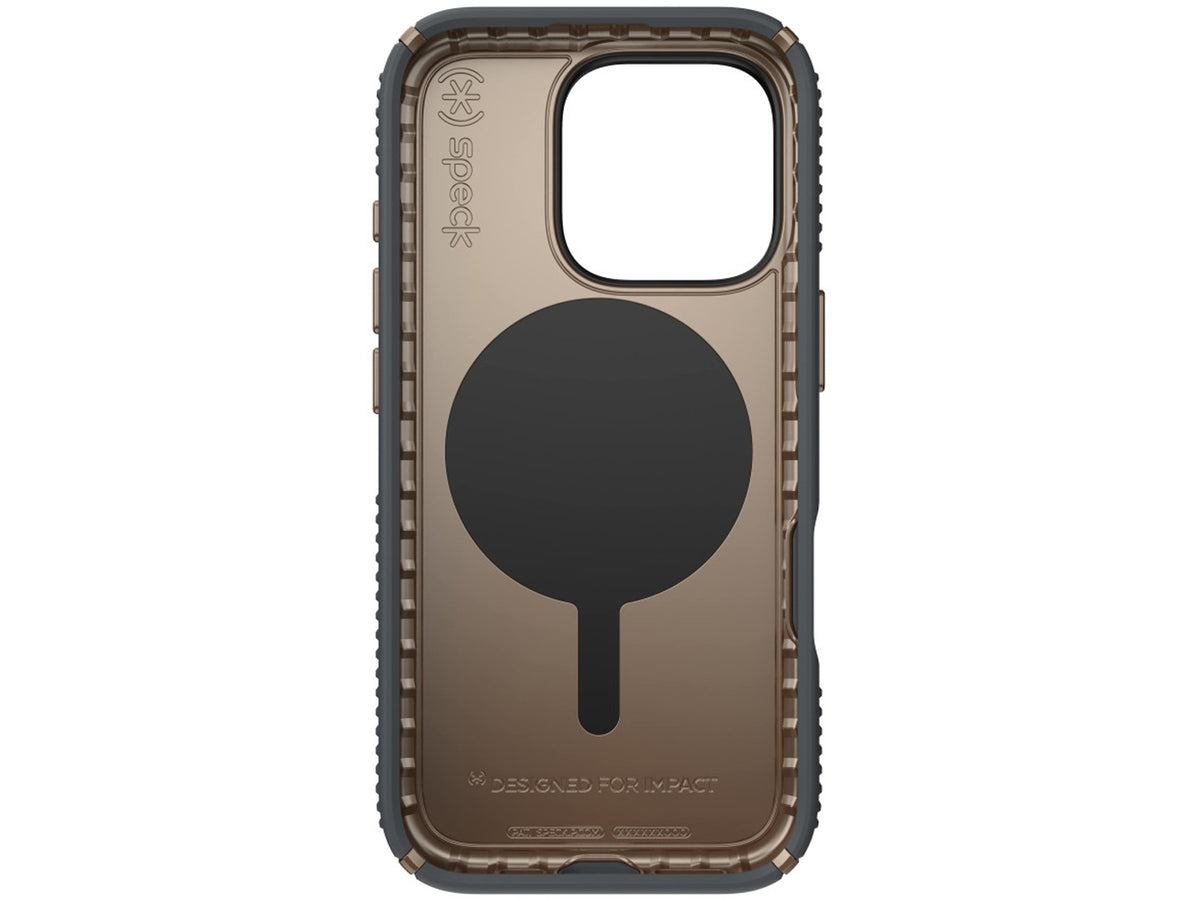 Speck Presidio2 Grip, за iPhone 16 Pro, MagSafe + ClickLock, Charcoal Grey