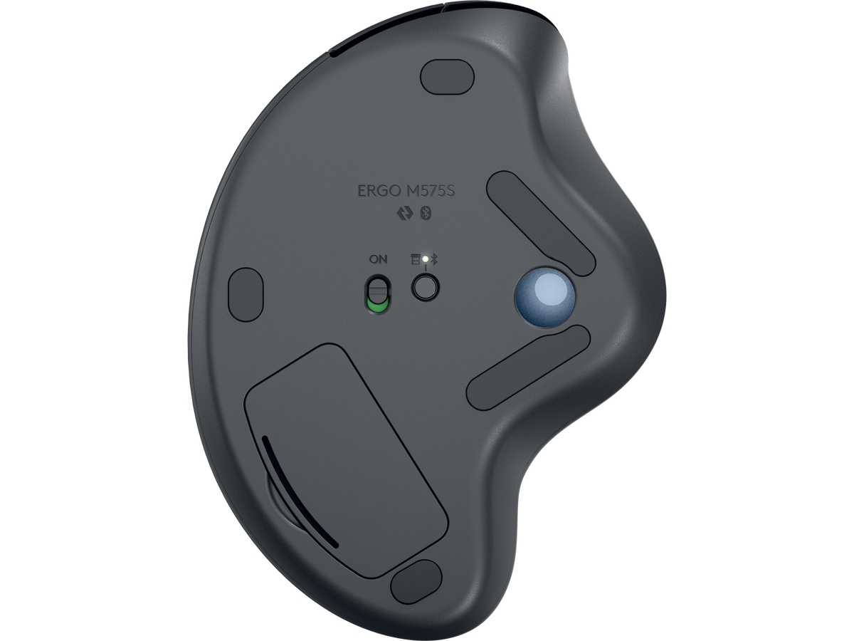 Logitech ERGO M575S, Graphite + Blue Ball