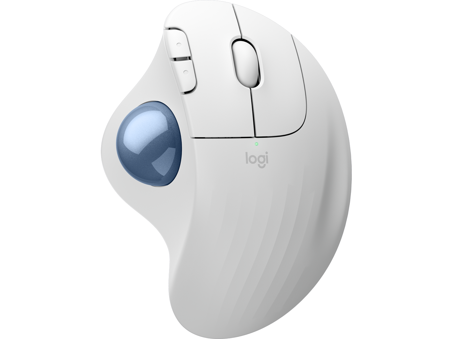 Logitech ERGO M575S,  Off-White + Blue Ball