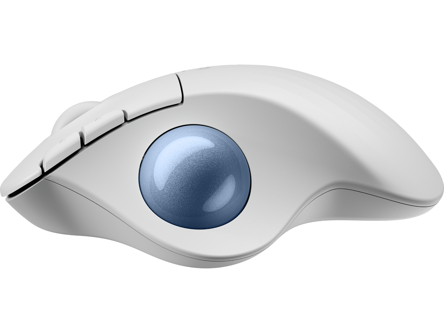 Logitech ERGO M575S,  Off-White + Blue Ball