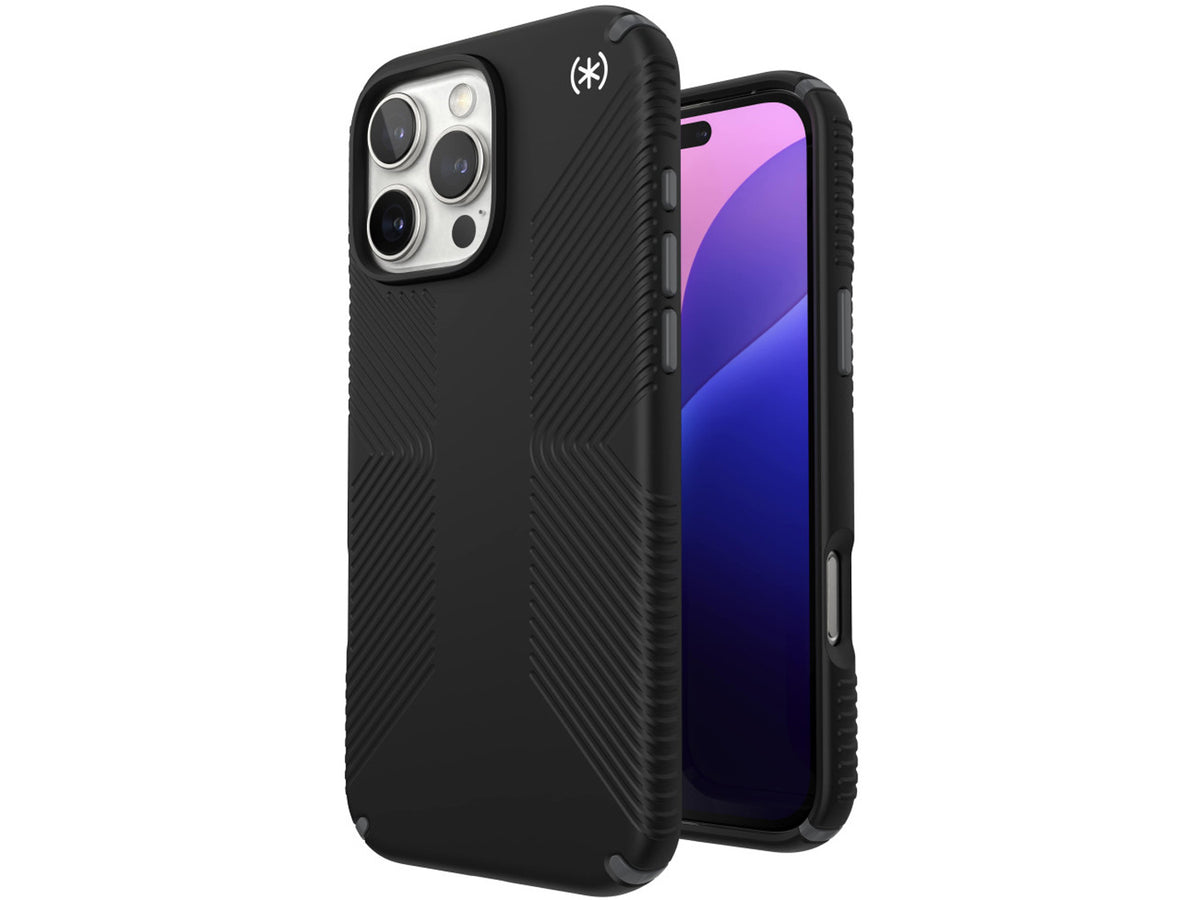Speck iPhone 16 Pro Max Presidio2 Grip, Black/Slate Grey
