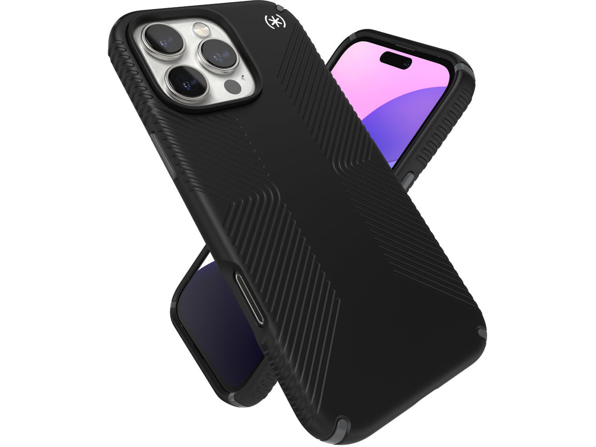 Speck iPhone 16 Pro Max Presidio2 Grip, Black/Slate Grey