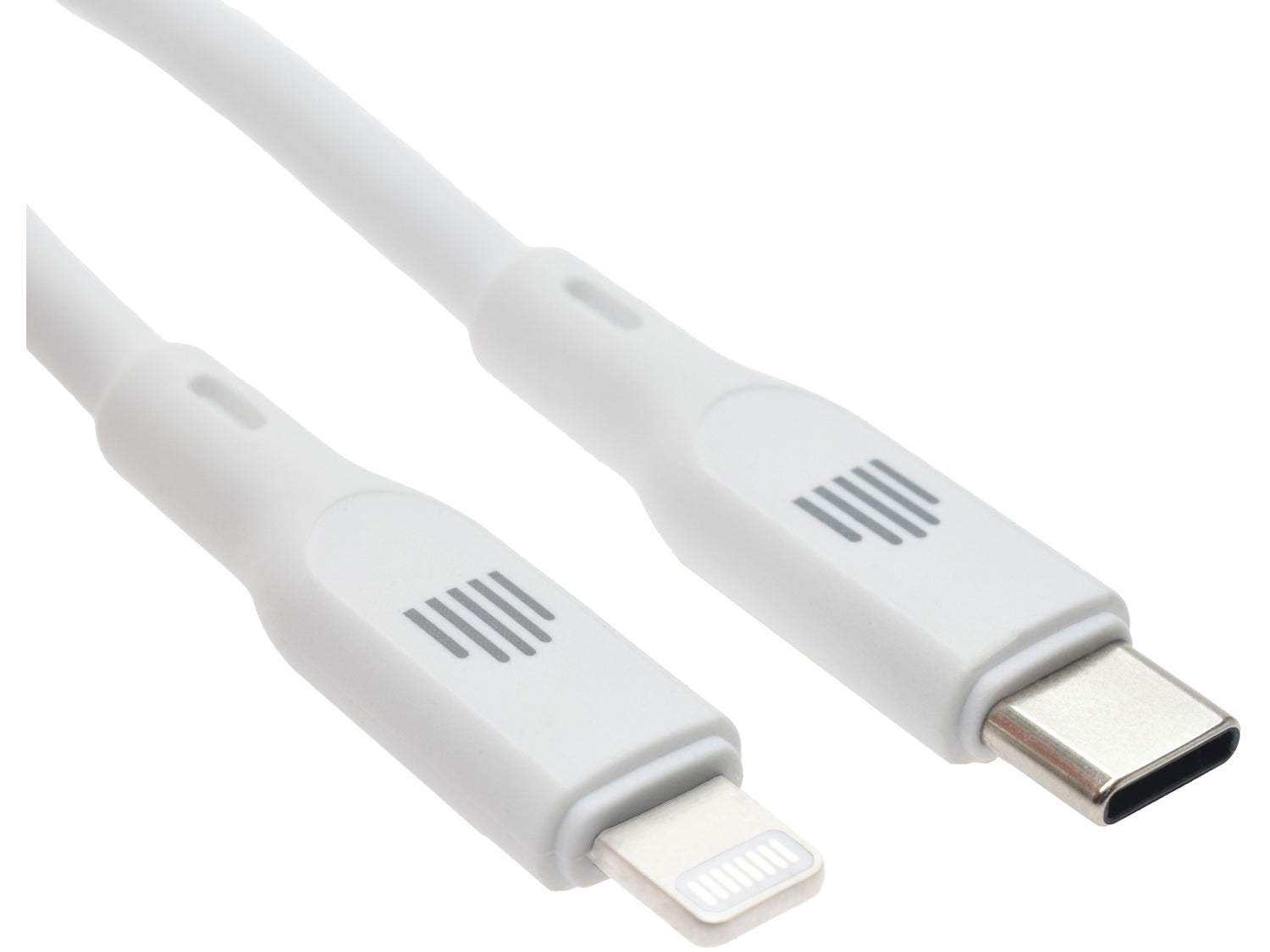 Dviced Cable USB-C to Lightning silicone 1,25m - White
