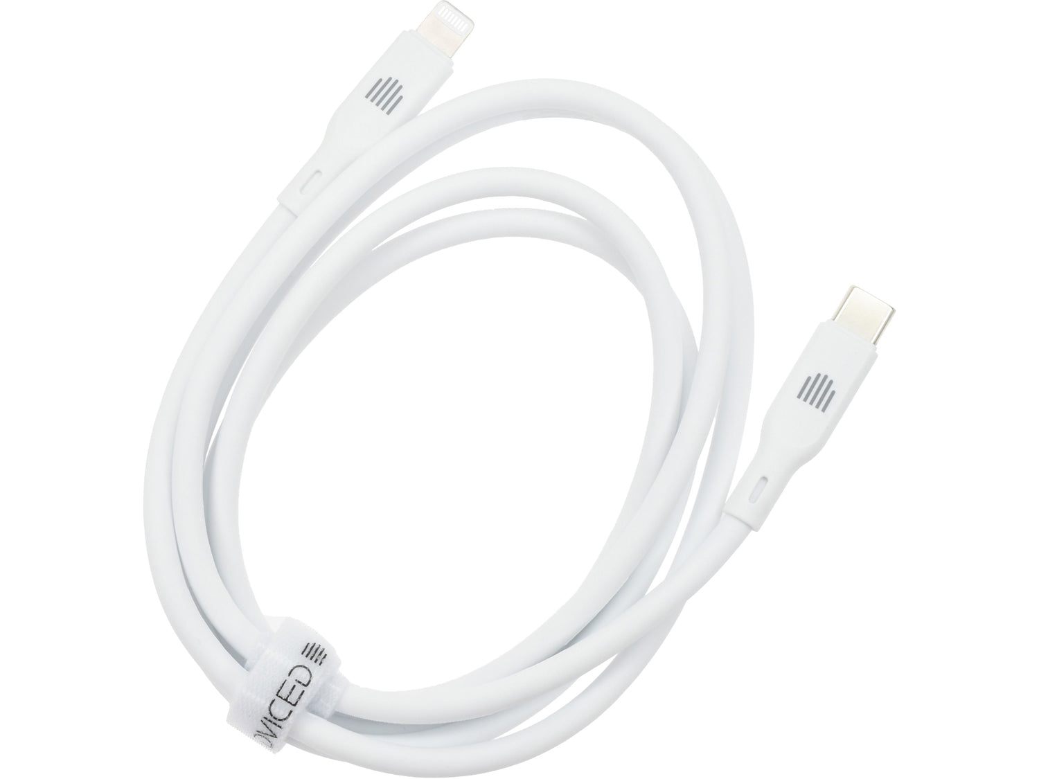Dviced Cable USB-C to Lightning silicone 1,25m - White