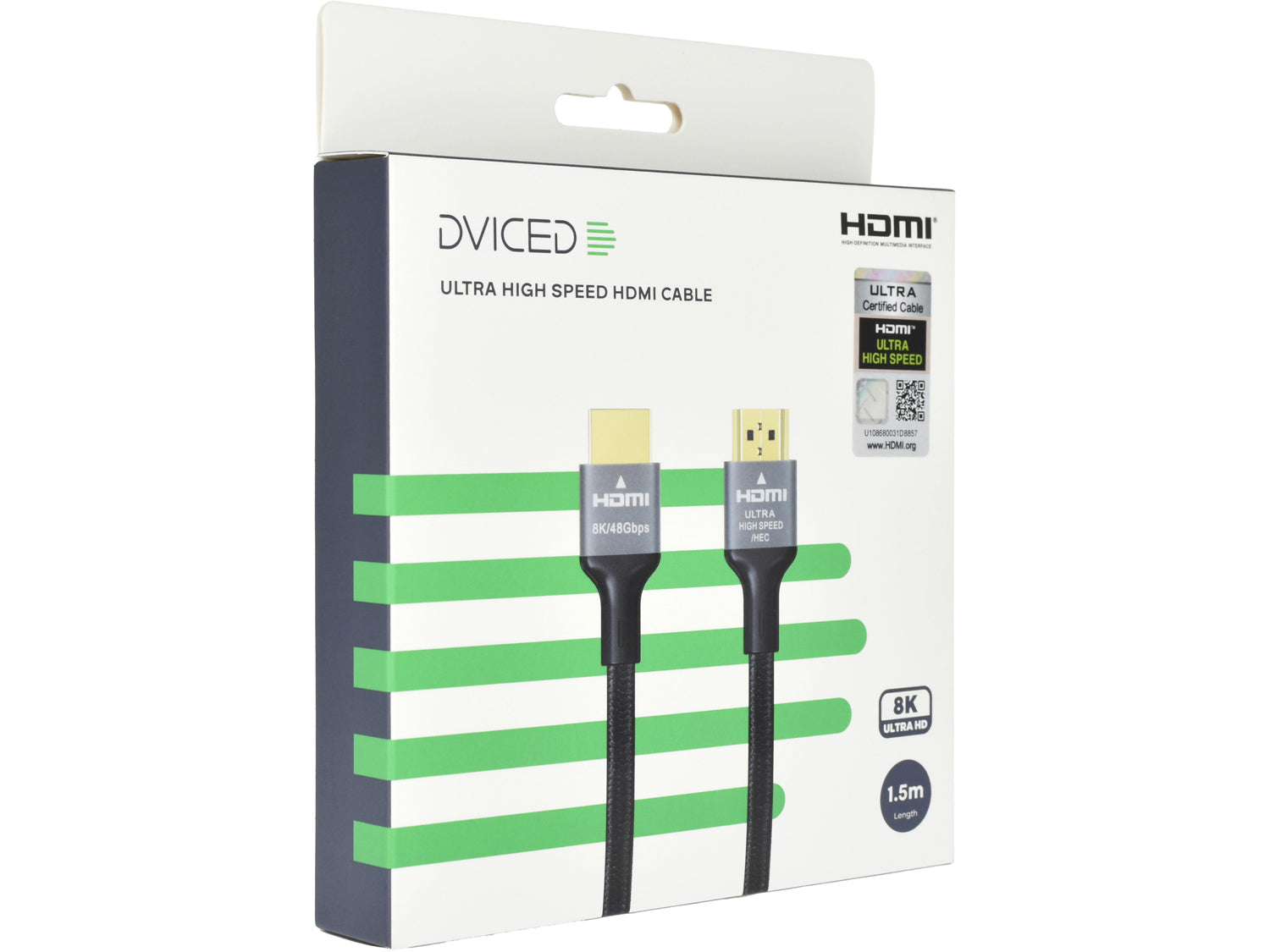 Dviced HDMI cable Braided 1,5m