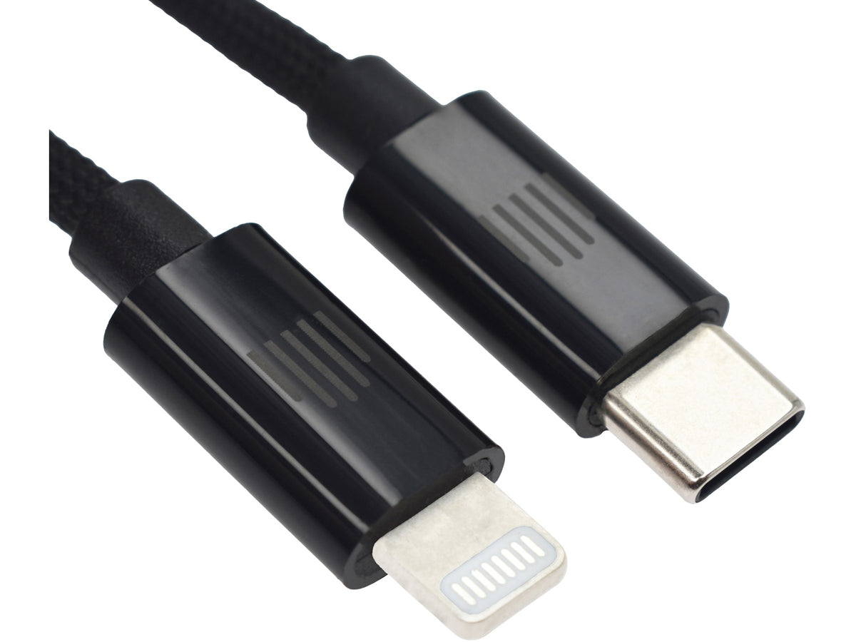 Dviced Cable USB-C to Lightning Nylon Textile 0,25m - Black