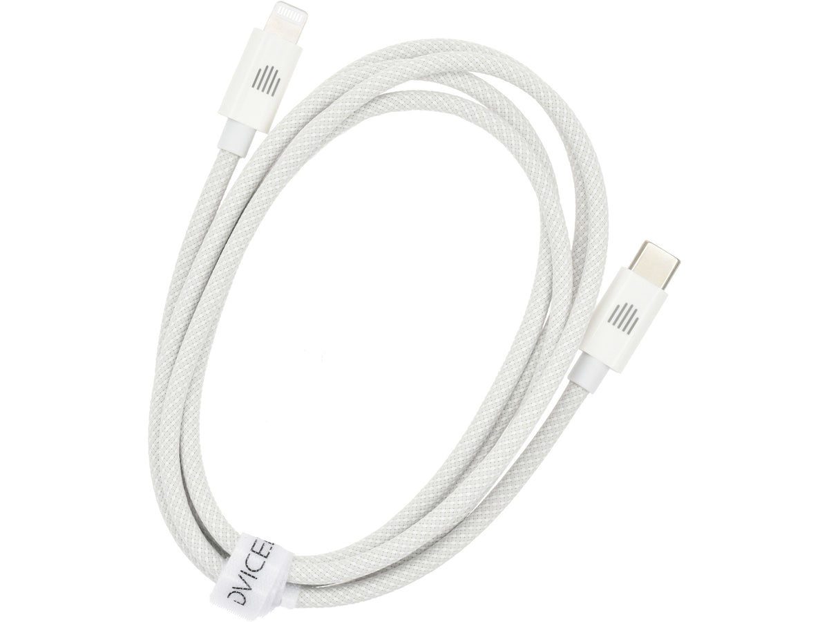 Dviced Cable USB-C to Lightning Nylon Textile 1,25m - White