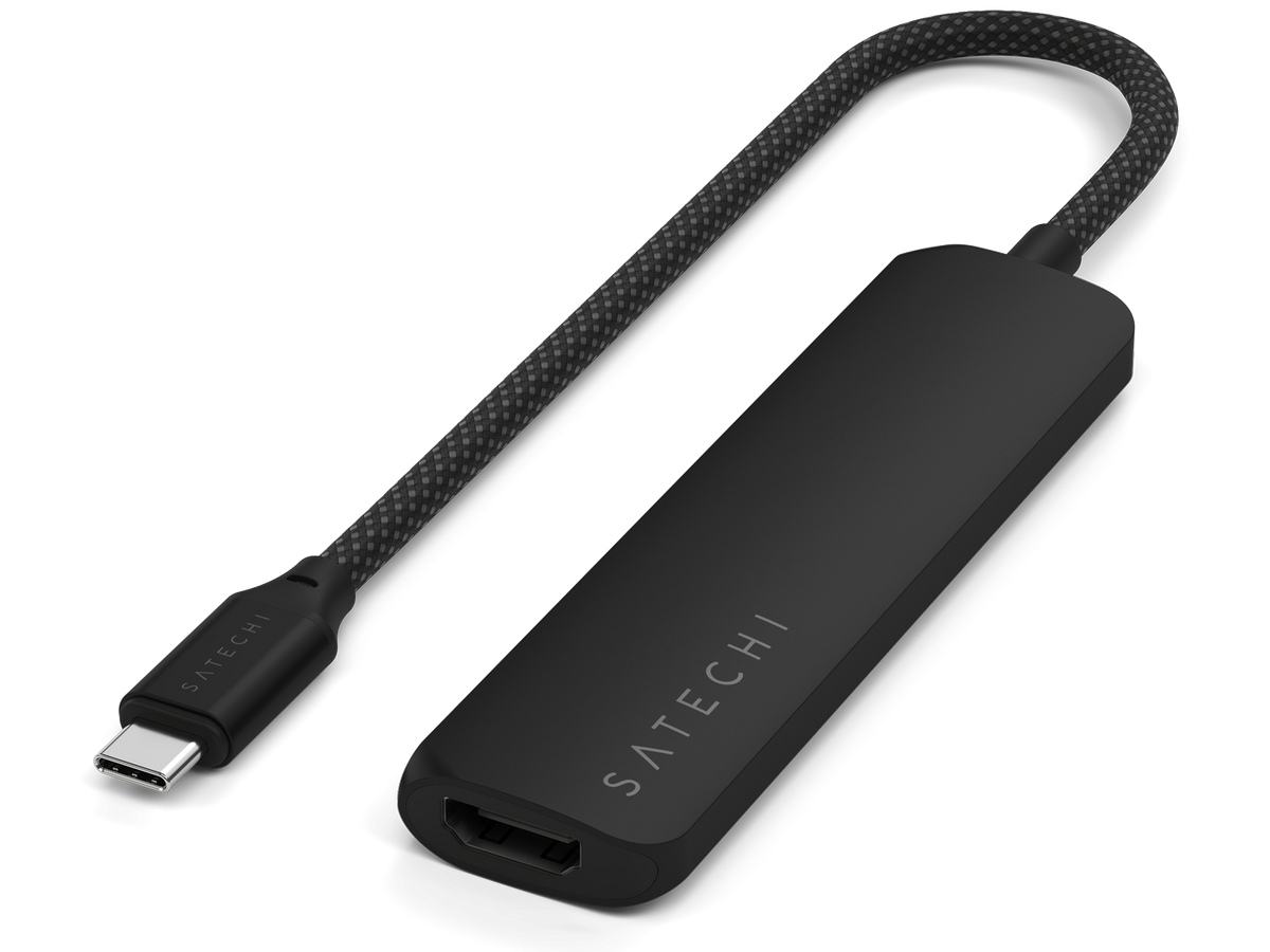 Satechi 4-in-1 USB-C Slim Multiport Adapter 4K - Black