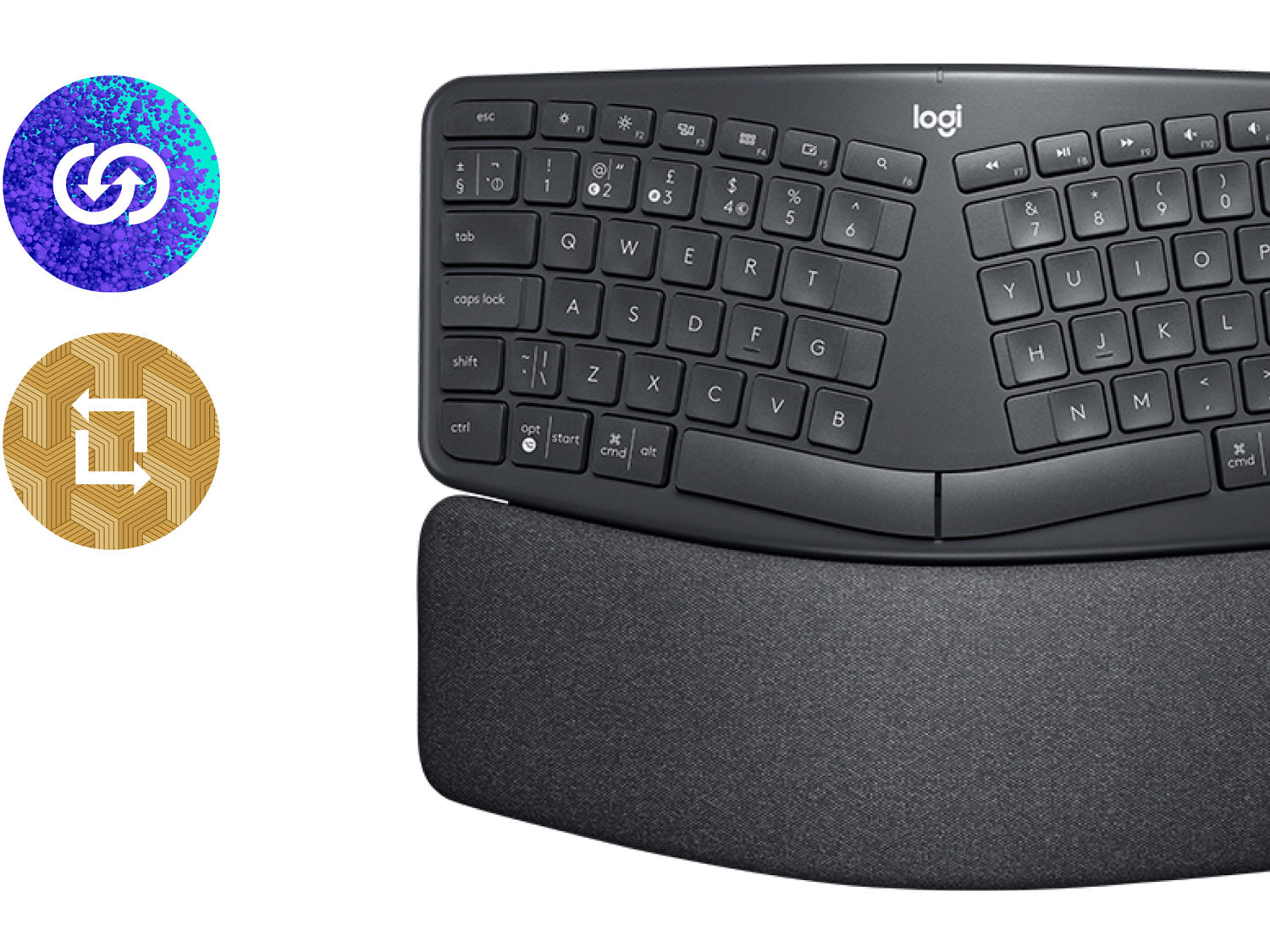Logitech Wireless Keyboard ERGO K860, US INTL, Central, Graphite