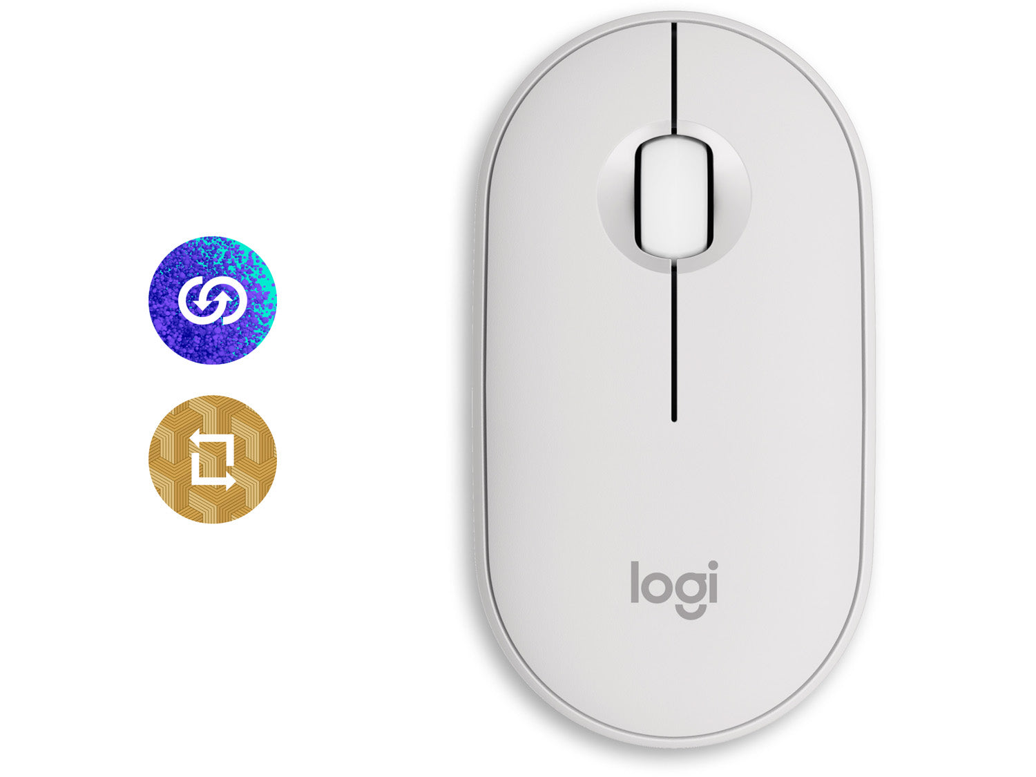 Logitech Pebble 2 M350s, Tonal White
