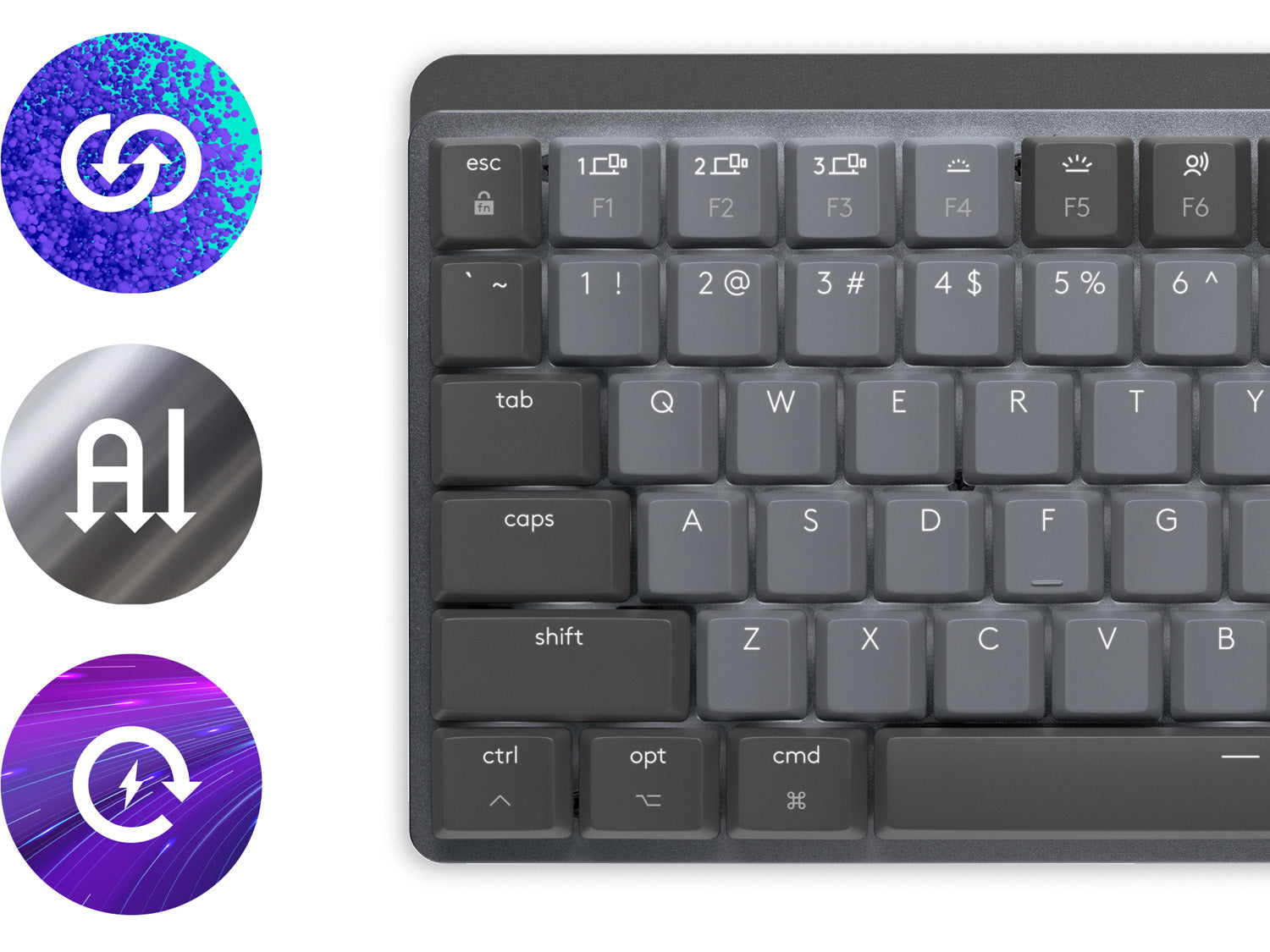 Logitech MX Mechanical Mini for Mac Minimalist, US, GRAPHITE