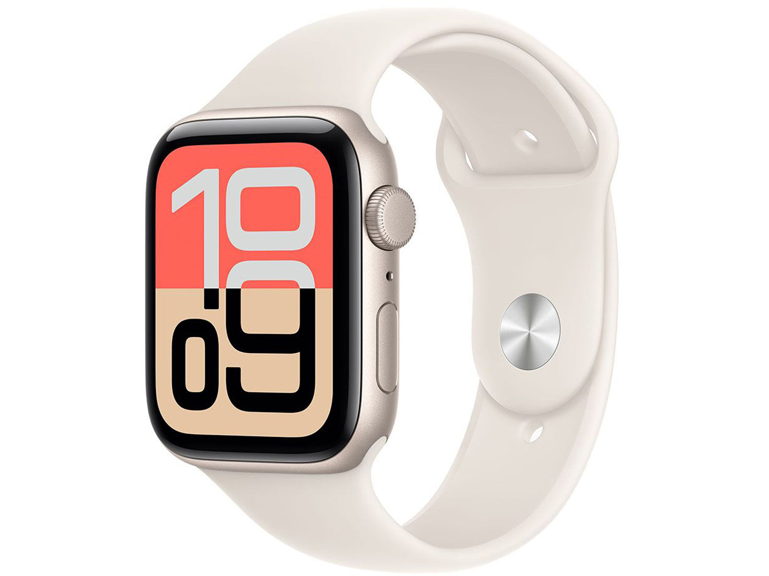 Apple Watch SE 3 GPS 44mm Starlight Aluminium Case with Starlight Sport Band - M/L