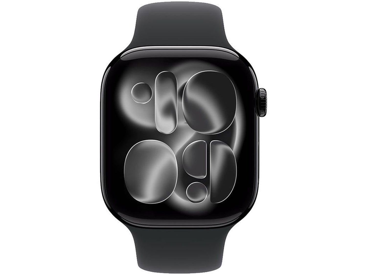 Apple Watch Series 11 GPS 42mm Jet Black Aluminium Case with Black Sport Band - S/M
