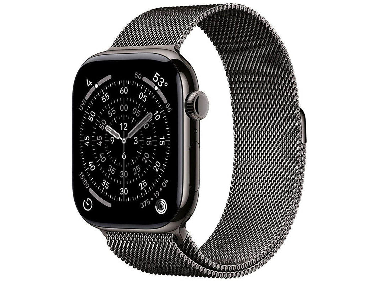 Apple Watch Series 11 GPS + Cellular 42mm Slate Titanium Case with Slate Milanese Loop