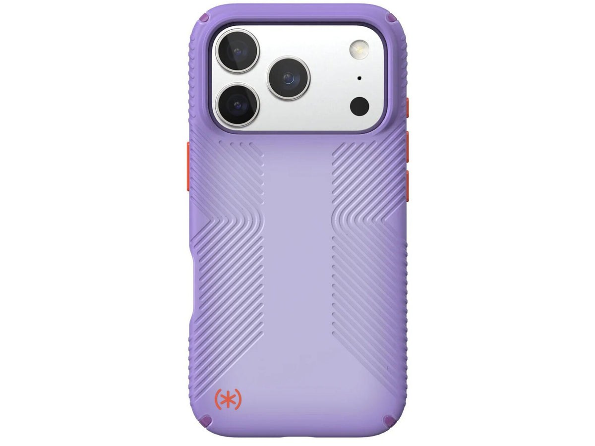 Speck Presidio Lux Grip MagSafe Apple iPhone 17 Pro Case, Purple Fade/Magic Purple/New Poppy