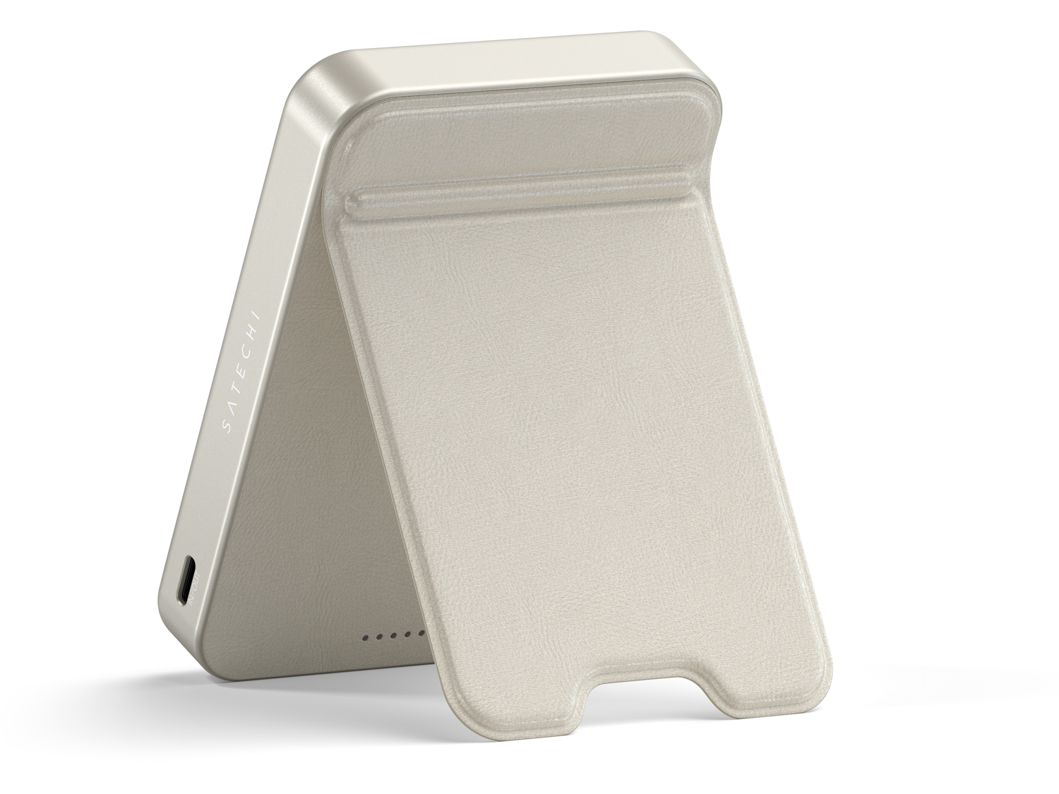 Satechi Qi2 10K Magnetic Power Bank with Stand - Sand