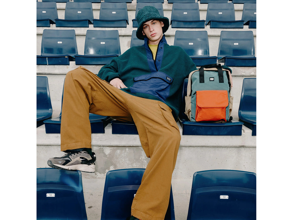 Bombata Urban Backpack Rio Senape-Blu Petrolio-Terracotta