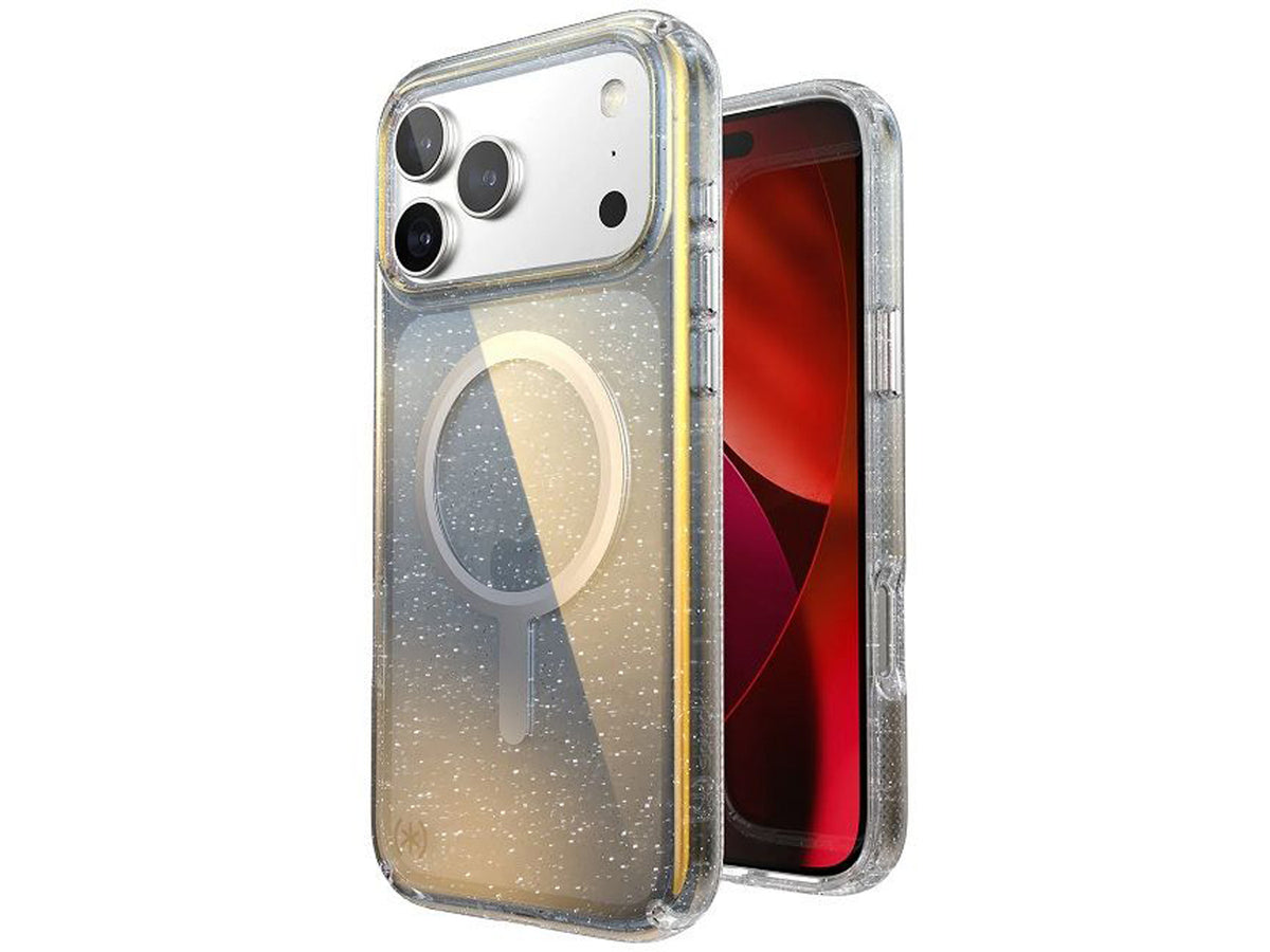 Speck iPhone 17 Pro Presidio LUX +MS Clear/Hyper Mirror Glitter