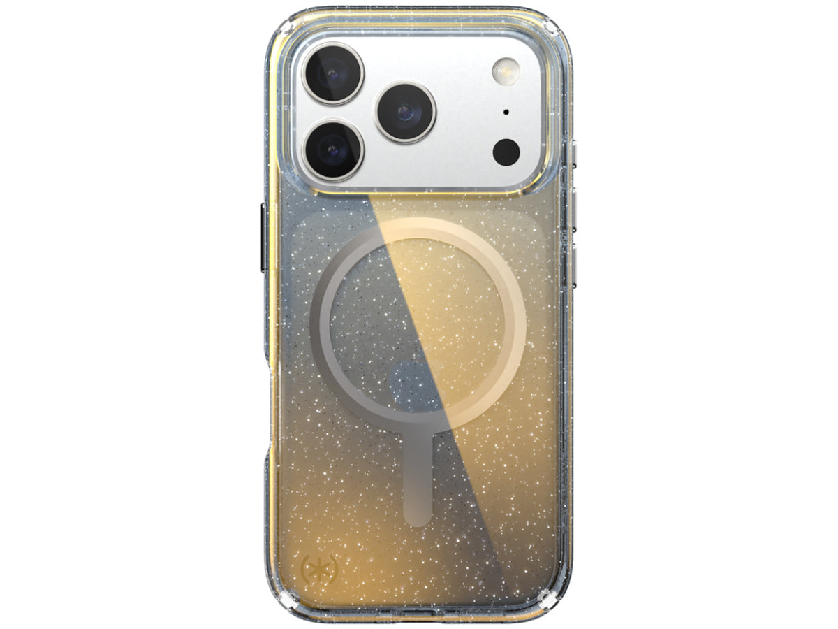 Speck iPhone 17 Pro Presidio LUX +MS Clear/Hyper Mirror Glitter
