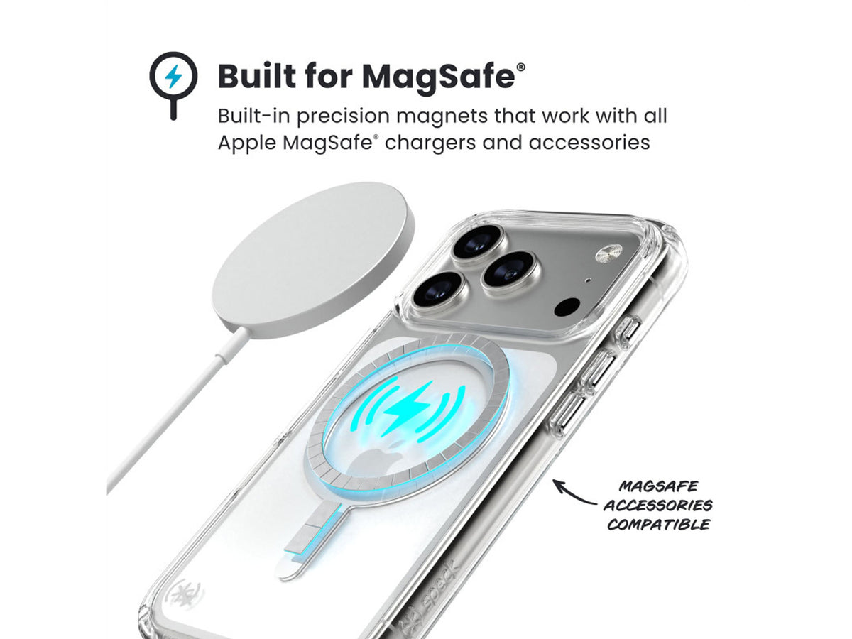 Speck iPhone 17 Pro PRESIDIO PERFECT CLEAR + MS Clear/Silver