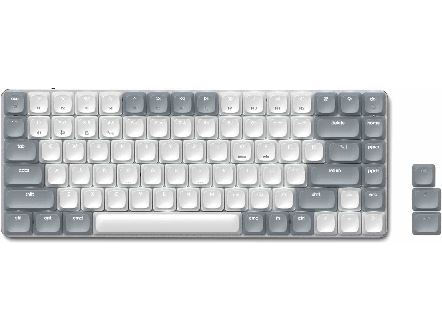Satechi SM1 Slim (Windows Keycaps - Windows, Left Alt, Right Alt 2.4GHz USB Receiver) - Grey/White