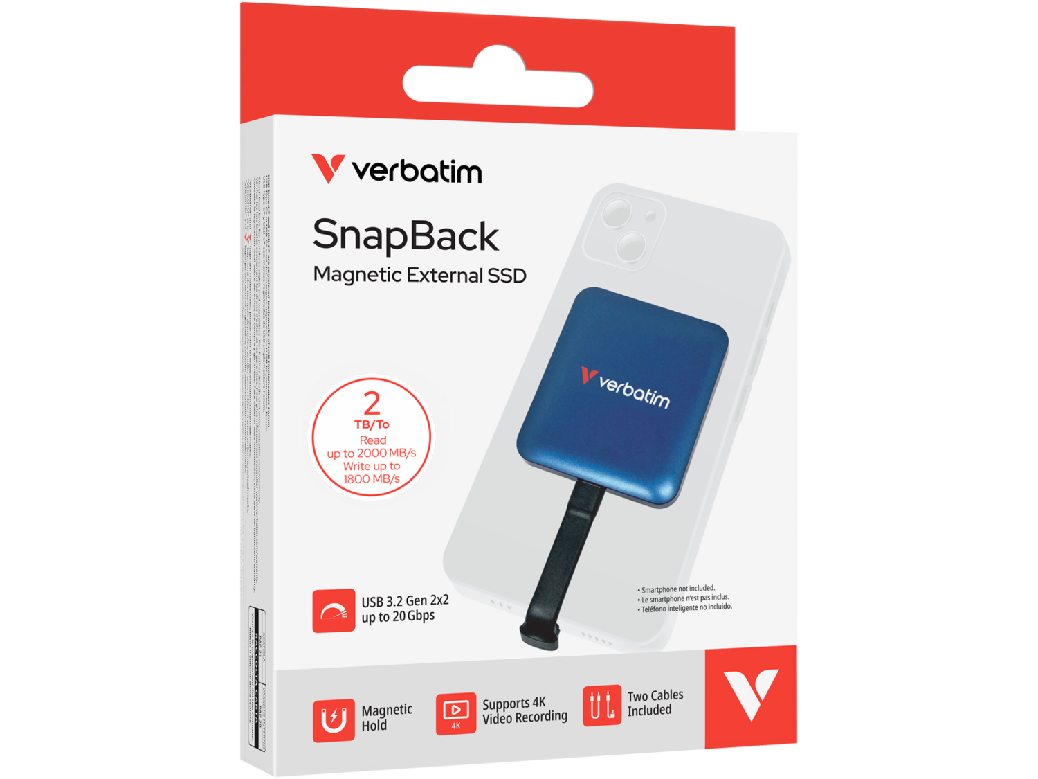 2TB Verbatim SnapBack SSD Blue Metallic