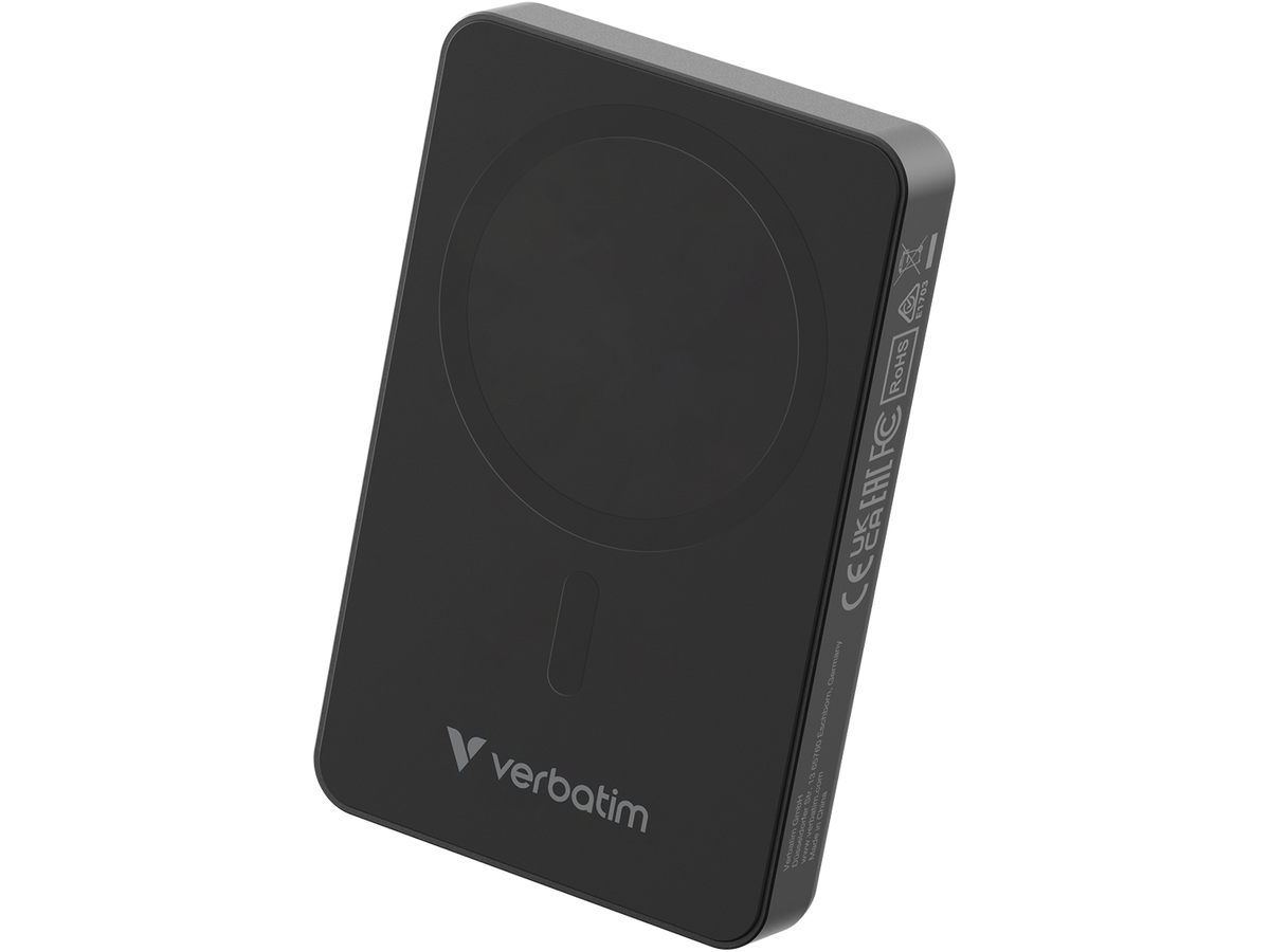 Verbatim Charge ‘n’ Go Essentials Power Bank Magnetic Wireless 10000 mAh, Black