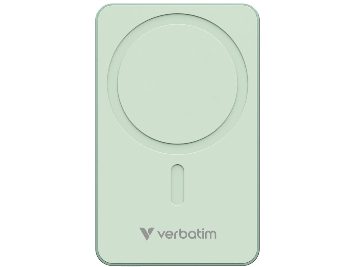 Verbatim Charge ‘n’ Go Essentials Power Bank Magnetic Wireless 10000 mAh, Green