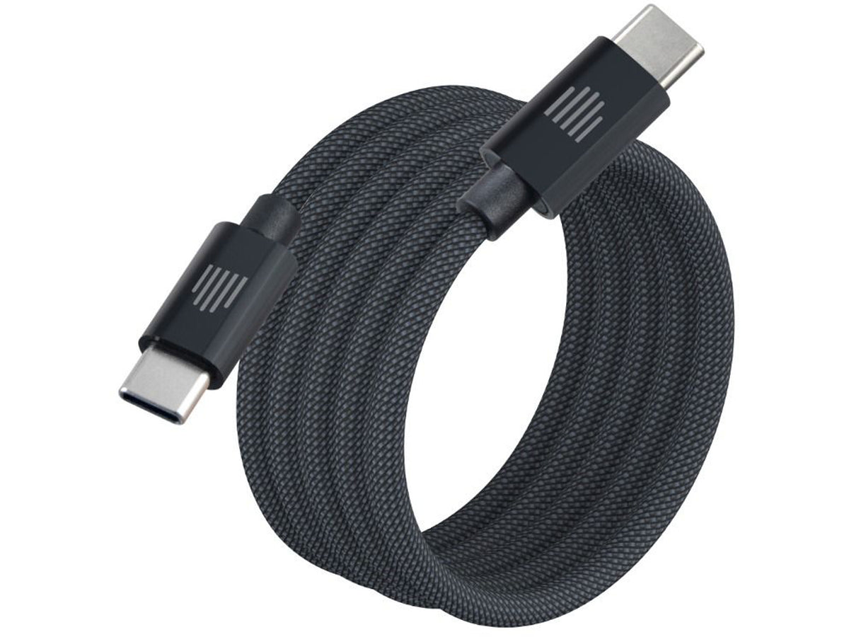Dviced Magnetic Braided Cable USB-C to USB-C, 1.25m - Dark Grey