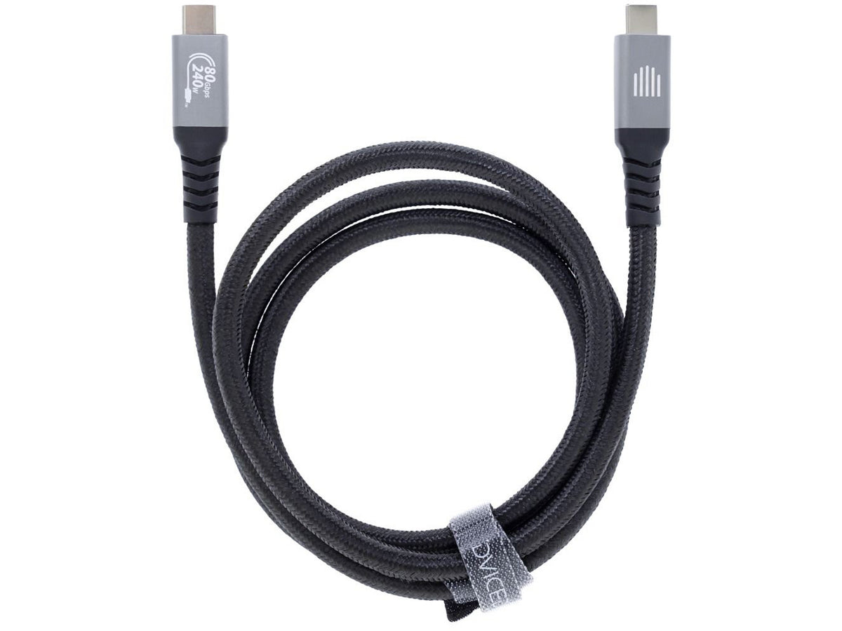 Dviced USB4 Braided Cable, 1m - Black